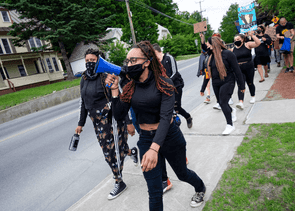 People marching