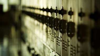 a row of school lockers